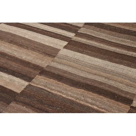 Tappeto Kilim Kavir Persia verde marrone 278x398