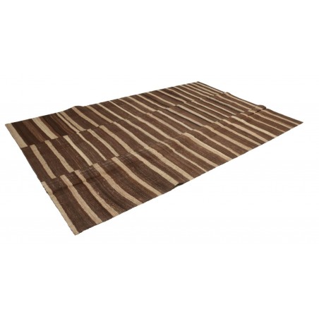 Tappeto Kilim Kavir Persia verde marrone 197x302