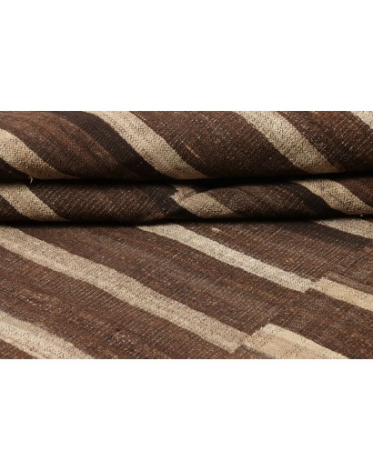 Tappeto Kilim Kavir Persia verde marrone 197x302