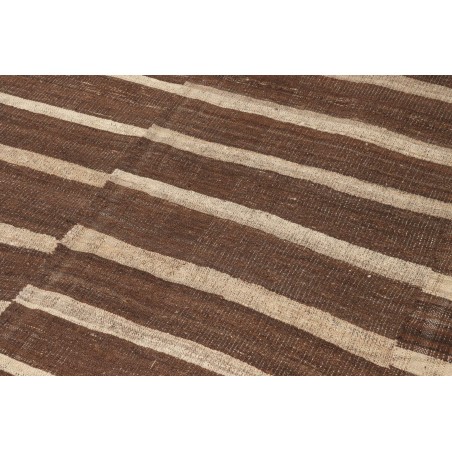 Tappeto Kilim Kavir Persia verde marrone 197x302