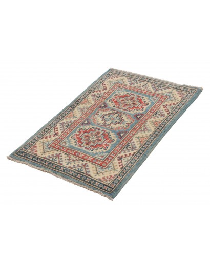 Tappeto Kazak Afghanistan azzurro beige 61x92