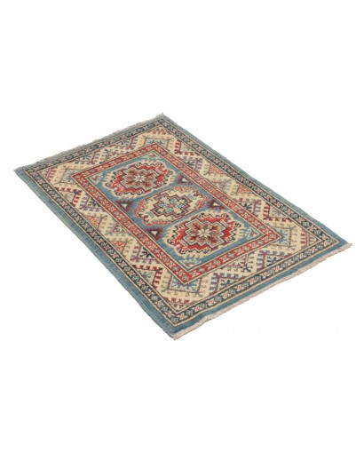 Tappeto Kazak Afghanistan azzurro beige 61x92