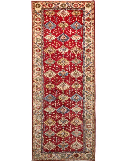 Tappeto Kazak Fine Pakistan marrone giallo 154x389