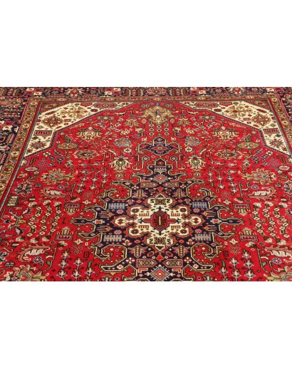 Tappeto Tabriz Persia marrone giallo 197x300
