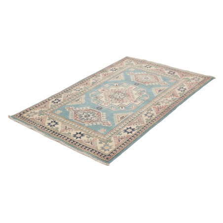 Tappeto Kazak Afghanistan bianco azzurro 100x156