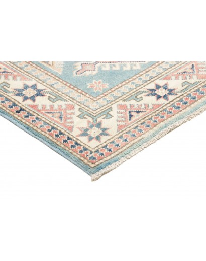 Tappeto Kazak Afghanistan bianco azzurro 100x156