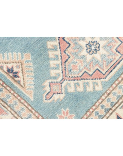 Tappeto Kazak Afghanistan bianco azzurro 100x156