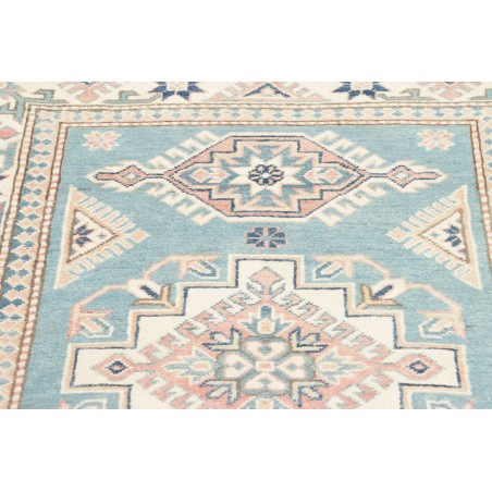 Tappeto Kazak Afghanistan bianco azzurro 100x156