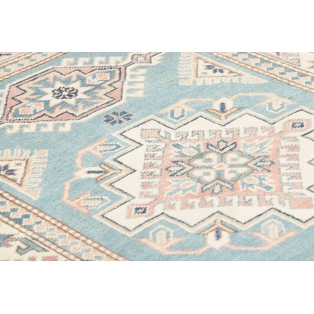 Tappeto Kazak Afghanistan bianco azzurro 100x156