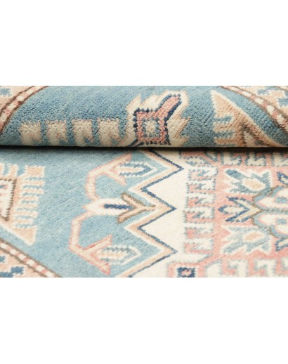 Tappeto Kazak Afghanistan bianco azzurro 100x156