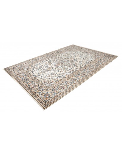 Tappeto Kashan Persia bianco grigio 200x296