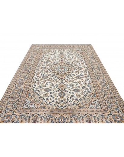 Tappeto Kashan Persia bianco grigio 200x296