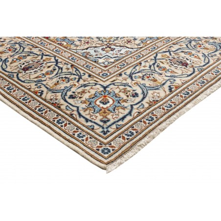 Tappeto Kashan Persia bianco grigio 200x296