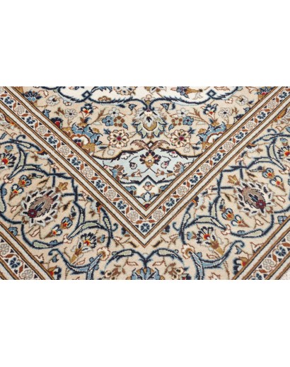 Tappeto Kashan Persia bianco grigio 200x296