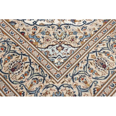 Tappeto Kashan Persia bianco grigio 200x296