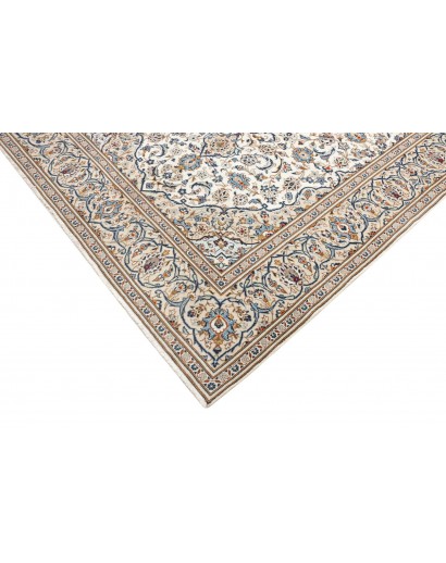 Tappeto Kashan Persia bianco grigio 200x296