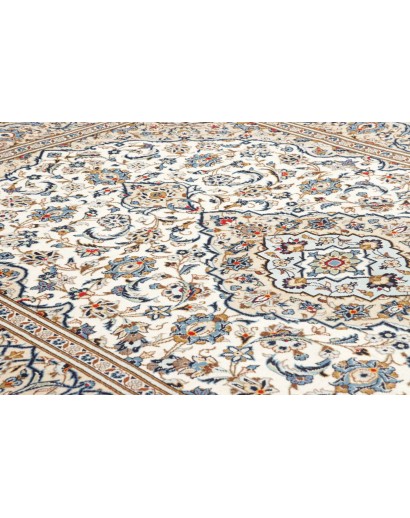 Tappeto Kashan Persia bianco grigio 200x296