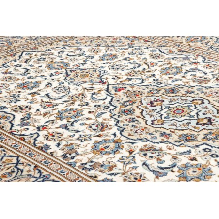 Tappeto Kashan Persia bianco grigio 200x296