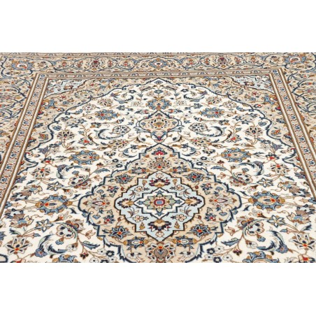 Tappeto Kashan Persia bianco grigio 200x296