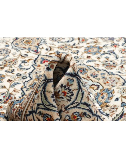 Tappeto Kashan Persia bianco grigio 200x296
