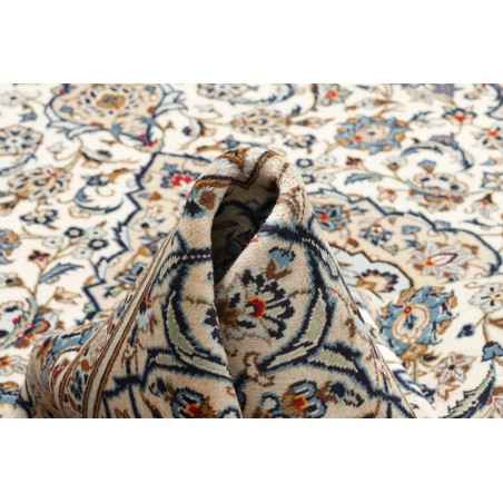 Tappeto Kashan Persia bianco grigio 200x296