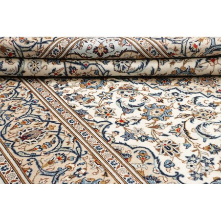 Tappeto Kashan Persia bianco grigio 200x296