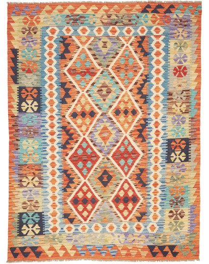Tappeto Kilim Afghanistan marrone grigio 151x198