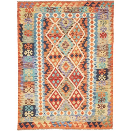 Tappeto Kilim Afghanistan marrone grigio 151x198