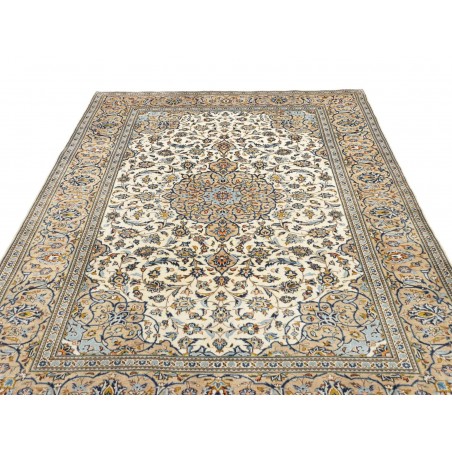 Tappeto Kashan Persia beige grigio 200x287