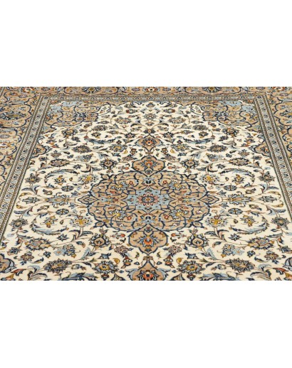 Tappeto Kashan Persia beige grigio 200x287