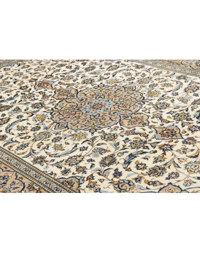 Tappeto Kashan Persia beige grigio 200x287