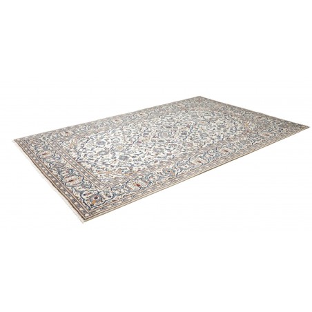 Tappeto Kashan Persia bianco grigio 196x300