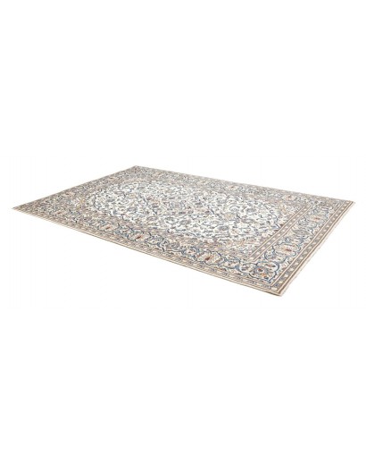 Tappeto Kashan Persia bianco grigio 196x300