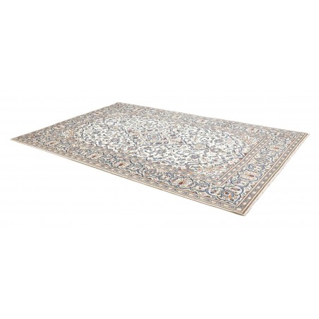 Tappeto Kashan Persia bianco grigio 196x300