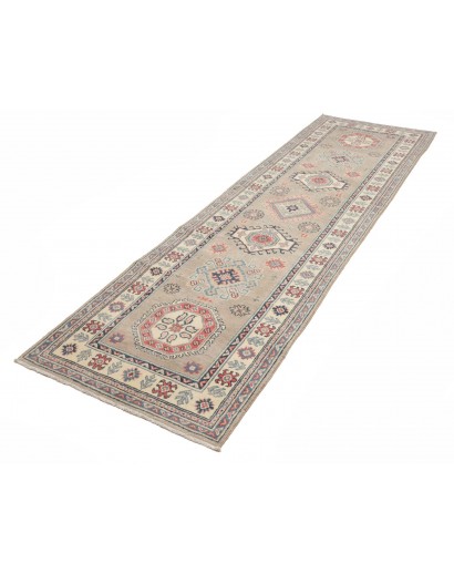 Tappeto Kazak Afghanistan azzurro grigio 85x291
