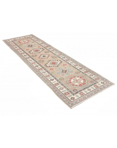 Tappeto Kazak Afghanistan azzurro grigio 85x291