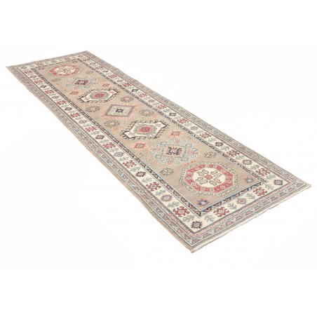 Tappeto Kazak Afghanistan azzurro grigio 85x291