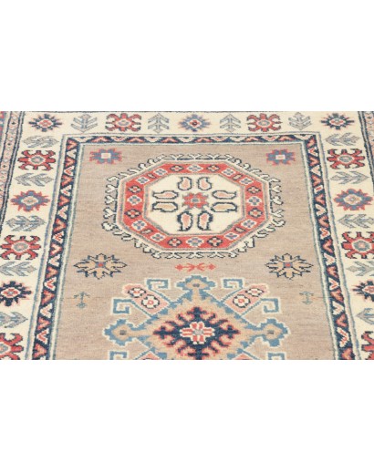 Tappeto Kazak Afghanistan azzurro grigio 85x291