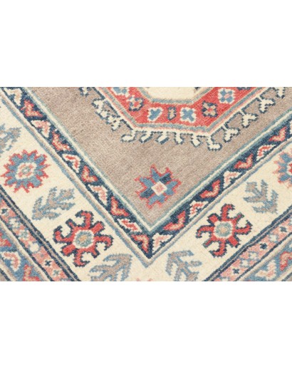 Tappeto Kazak Afghanistan azzurro grigio 85x291