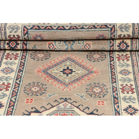Tappeto Kazak Afghanistan azzurro grigio 85x291