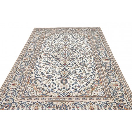 Tappeto Kashan Persia bianco grigio 196x300