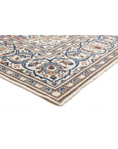 Tappeto Kashan Persia bianco grigio 196x300