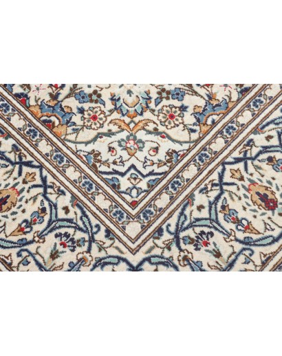 Tappeto Kashan Persia bianco grigio 196x300