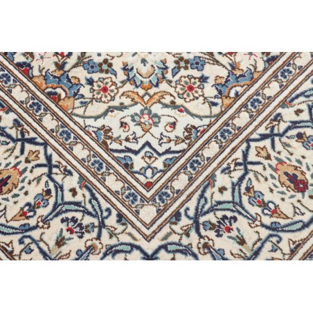 Tappeto Kashan Persia bianco grigio 196x300