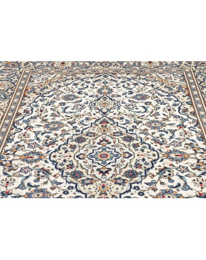 Tappeto Kashan Persia bianco grigio 196x300