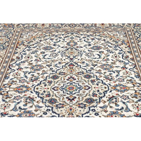 Tappeto Kashan Persia bianco grigio 196x300