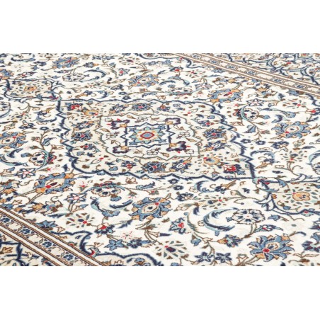 Tappeto Kashan Persia bianco grigio 196x300
