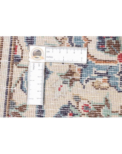 Tappeto Kashan Persia bianco grigio 196x300