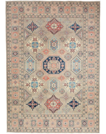 Tappeto Kazak Afghanistan azzurro marrone 208x292