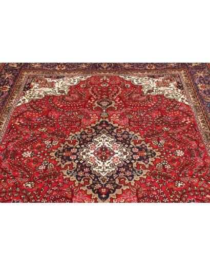 Tappeto Tabriz Persia marrone giallo 194x297
